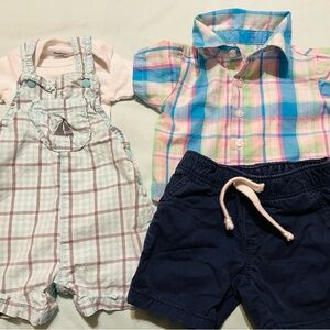 Boys Size 0-3 months outfits top bottoms